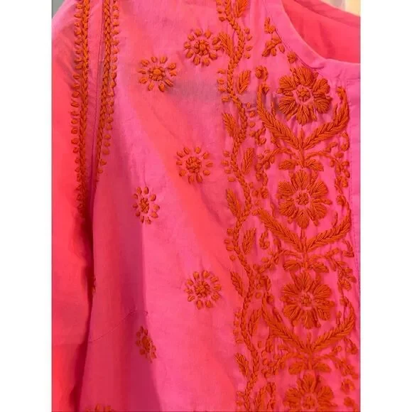 NWOT Madison Mathews embroidered kaftan , XS $189 F43 - Picture 3 of 7